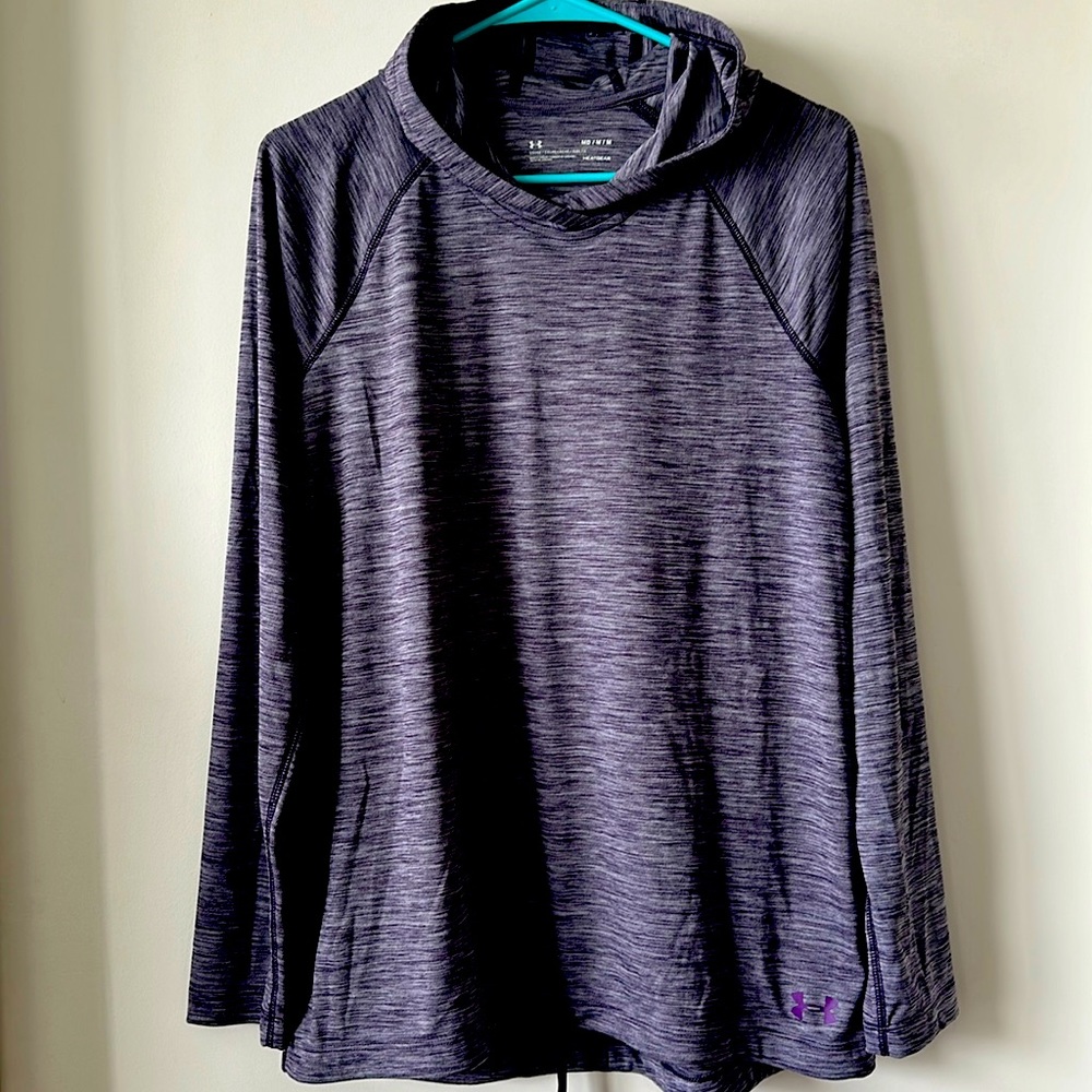 Under Armour Purple Hooded Long-sleeve Heat Gear